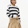 Tommy Jeans Gestreifter Zopfmusterpullover Tommy Jeans Gestreifter Zopfmusterpullover