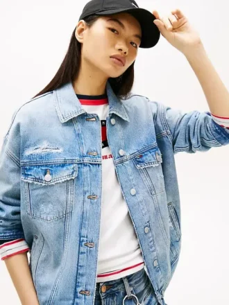 Tommy Jeans Jeansjacke im Used-Look