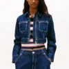 Tommy Jeans Kurze Jeansjacke mit Reißverschluss Tommy Jeans Kurze Jeansjacke mit Reißverschluss