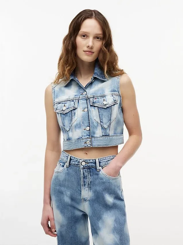 Tommy Jeans Kurze Jeansweste Tommy Jeans Kurze Jeansweste