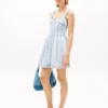 Tommy Jeans Plissiertes Jeans-Minikleid