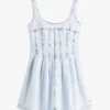 Tommy Jeans Plissiertes Jeans-Minikleid