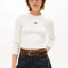 Tommy Jeans Pullover mit Schriftzug und Zopfmuster
