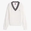 Tommy Jeans Pullover mit V-Ausschnitt und lockerer Passform