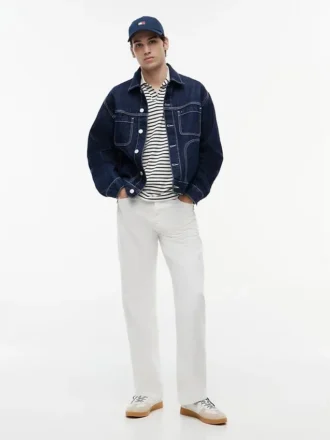 Tommy Jeans Ranch-Jacke aus dunkel gewaschenem Jeans-Material Tommy Jeans Ranch-Jacke aus dunkel gewaschenem Jeans-Material
