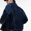 Tommy Jeans Ranch-Jacke aus dunkel gewaschenem Jeans-Material