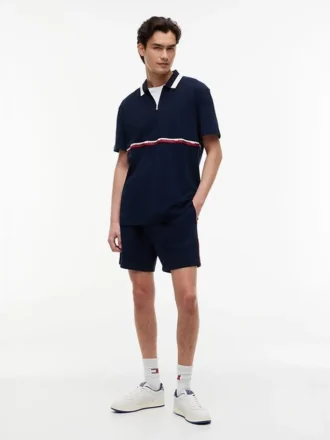 Tommy Jeans Relaxed Polo mit Viertelreißverschluss