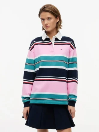 Tommy Jeans Rugby-Sweatshirt in Relaxed Fit