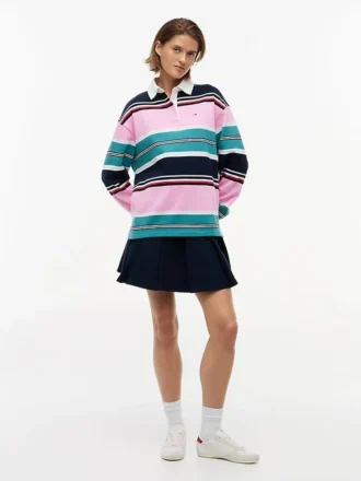 Tommy Jeans Rugby-Sweatshirt in Relaxed Fit