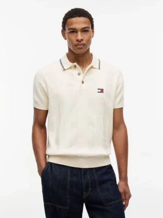 Tommy Jeans Shorts-Sleeve Sweater Polo