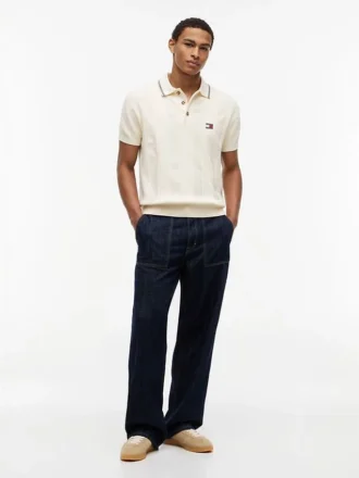 Tommy Jeans Shorts-Sleeve Sweater Polo