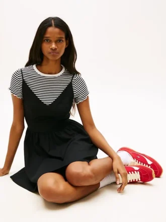 Tommy Jeans Skaterkleid aus Leinenmischung