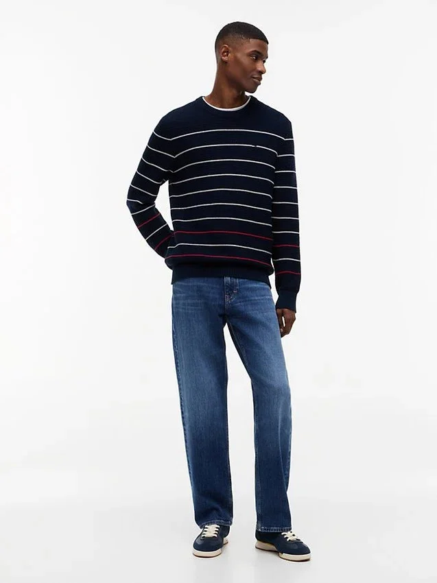 Tommy Jeans Slim Fit gestreifter Pullover Tommy Jeans Slim Fit gestreifter Pullover