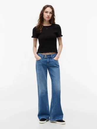 Tommy Jeans Slim Fit T-Shirt mit Rüschen