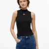 Tommy Jeans Slim Fit Tanktop mit Stehkragen Tommy Jeans Slim Fit Tanktop mit Stehkragen