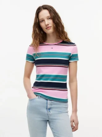 Tommy Jeans Slim Stretch Ribbed T-Shirt