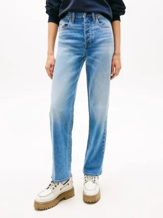 Tommy Jeans Straight-Fit-Jeans mit Knopfleiste