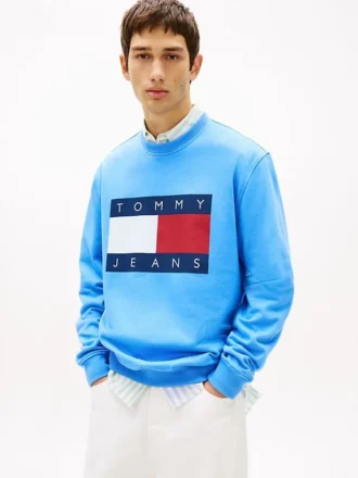 Tommy Jeans Sweatshirt mit großem Flaggenlogo