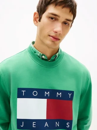 Tommy Jeans Sweatshirt mit großem Flaggenlogo