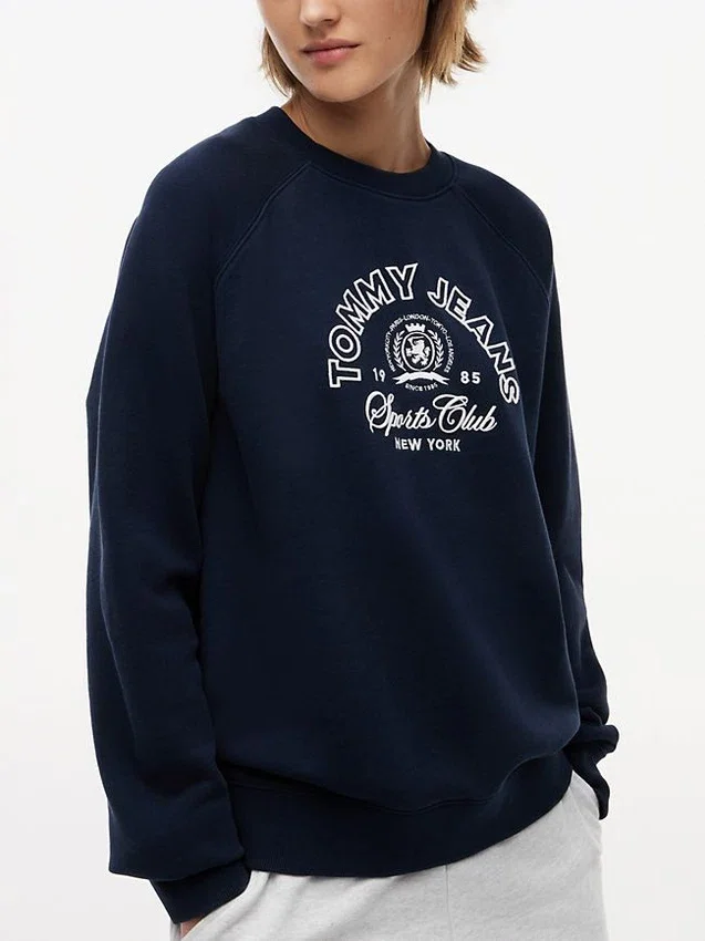 Tommy Jeans Sweatshirt mit Sports Club-Logo Tommy Jeans Sweatshirt mit Sports Club-Logo