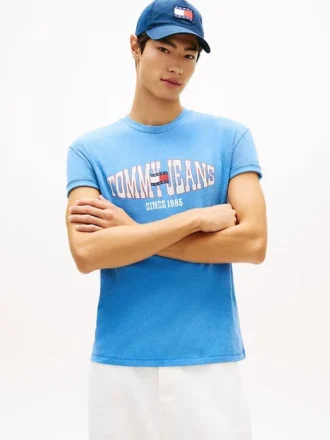 Tommy Jeans T-Shirt mit gewelltem Flaggenlogo