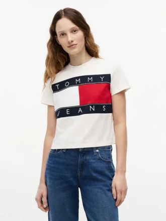 Tommy Jeans T-Shirt mit großem Flaggenlogo