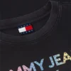 Tommy Jeans T-Shirt mit Kristall-Logo