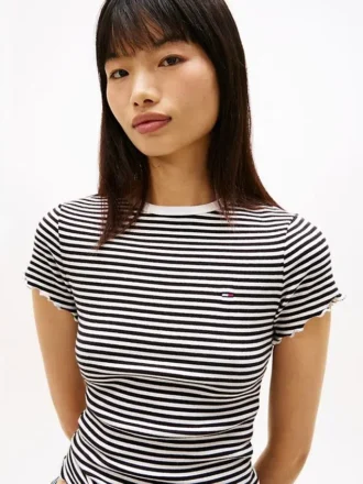 Tommy Jeans T-Shirt mit Rüschenbesatz
