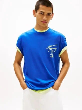 Tommy Jeans T-Shirt mit Sprühfarben-Logo