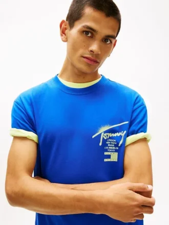 Tommy Jeans T-Shirt mit Sprühfarben-Logo