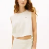 Tommy Jeans Top aus Leinenmischung mit seitlichen Bändern Tommy Jeans Top aus Leinenmischung mit seitlichen Bändern
