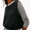 Tommy Jeans Top aus Leinenmischung mit seitlichen Bändern