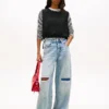 Tommy Jeans Top aus Leinenmischung mit seitlichen Bändern
