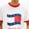 Tommy Jeans Wavy Flag Ringer T-Shirt