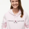 Tommy Logo Fleece-Hoodie