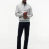 Tommy Logo Sweatshirt mit Viertelreißverschluss