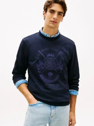 Tonal Club Logo Intechno Knit Sweatshirt Tonal Club Logo Intechno Knit Sweatshirt