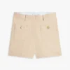 Twill-Shorts mit Goldknöpfen und Taschen Twill-Shorts mit Goldknöpfen und Taschen