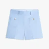 Twill-Shorts mit Goldknöpfen und Taschen Twill-Shorts mit Goldknöpfen und Taschen