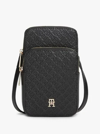 Umhängetasche für das Handy mit durchgehendem Monogramm