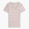 V-Ausschnitt-T-Shirt „Favorite“ mit Streifen