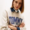 Varsity Tommy Logo Rundhals-Sweatshirt Varsity Tommy Logo Rundhals-Sweatshirt