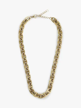 Vergoldete Halskette mit Mariner-Gliederkette