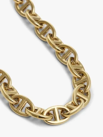 Vergoldete Halskette mit Mariner-Gliederkette