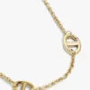 Vergoldete, schmale Halskette mit Mariner-Gliedern Vergoldete, schmale Halskette mit Mariner-Gliedern