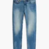 Verwaschene Stretch-Slim-Jeans