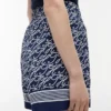 Voile-Shorts mit durchgehendem Schriftzug-Monogramm