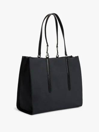 Wasserabweisende Tote-Bag mit Schriftzug-Monogramm