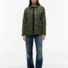 Wasserabweisende Utility-Jacke mit Gürtel Wasserabweisende Utility-Jacke mit Gürtel