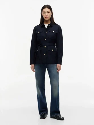 Wasserabweisende Utility-Jacke mit Gürtel